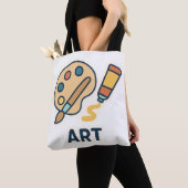 Onderwerp van de kunst – Paint Palette & Brush Tote Bag (Dichtbij)