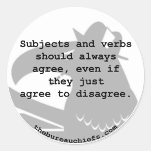 Onderwerpen en Verbs Sticker