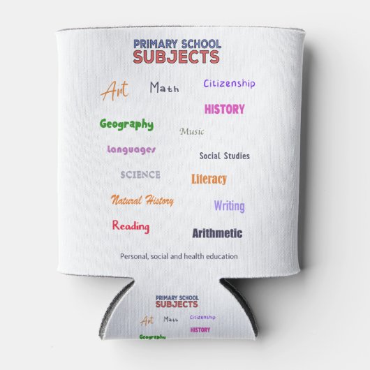 Onderwerpen voor de basisschool blikjeskoeler (Voorkant)