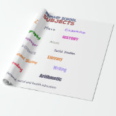 Onderwerpen voor de basisschool cadeaupapier (Uitgerold)