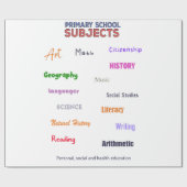 Onderwerpen voor de basisschool cadeaupapier (Vlak)