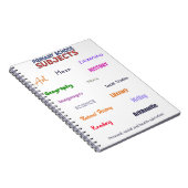 Onderwerpen voor de basisschool notitieboek (Rechterzijde)