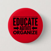 Onderwijs, Agitate, Button organiseren (Voorkant)