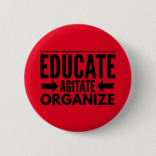Onderwijs, Agitate, Button organiseren (Voorkant)