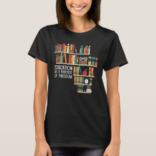 Onderwijs als praktijk van de vrijheid, zwarte ges t-shirt