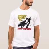 Onderwijs belangrijk..Racerend belangrijk T-shirt (Voorkant)