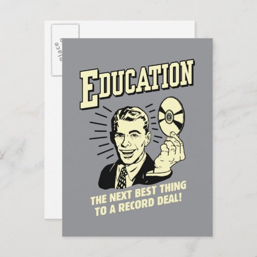 Onderwijs: Best Thing Record deal Briefkaart (Voorkant / Achterkant)