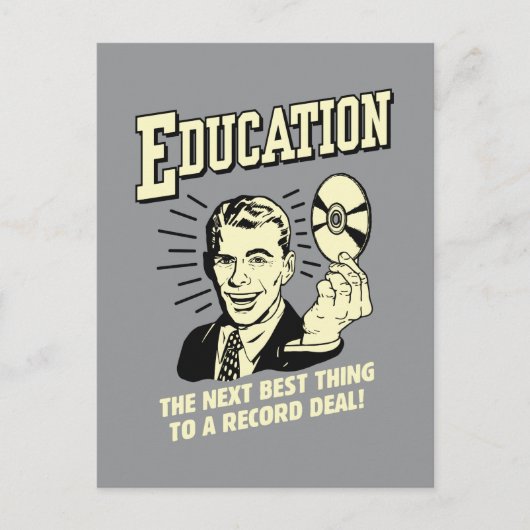 Onderwijs: Best Thing Record deal Briefkaart (Voorkant)