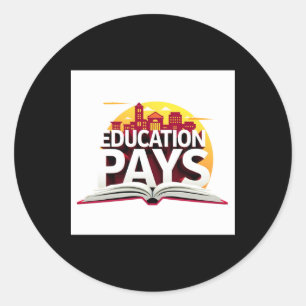 Onderwijs betaalt Motivatie leren offerte ontwerp Ronde Sticker