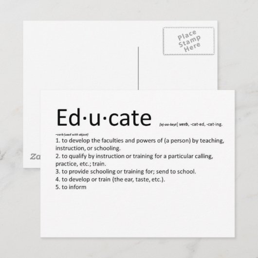 Onderwijs Briefkaart (Voorkant / Achterkant)