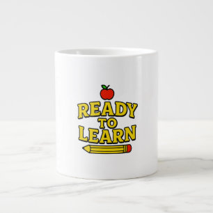 Onderwijs bureau voor leraar en leerling grote koffiekop