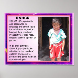 Onderwijs, burgerschap, vluchtelingen, UNHCR Poster