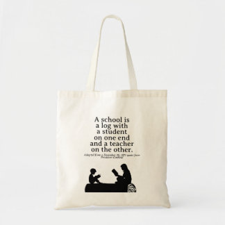 Onderwijs citaat Aangepast van president Garfield Tote Bag
