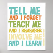 Onderwijs citaat van de Tekst impliceert me Klassi Poster (Voorkant)