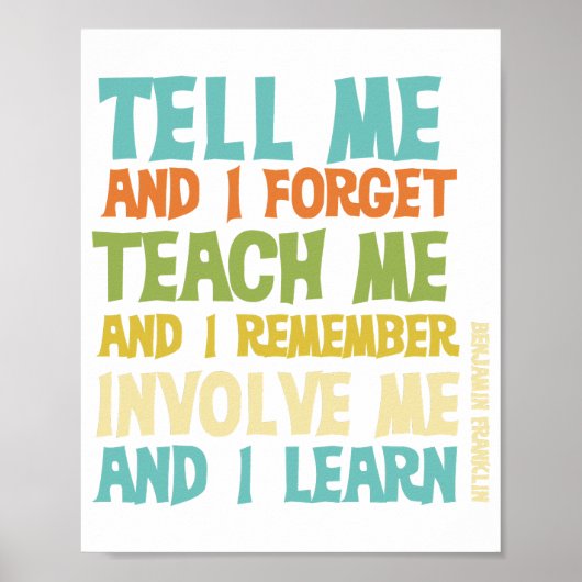 Onderwijs citaat van de Tekst impliceert me Klassi Poster (Voorkant)