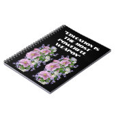 Onderwijs citaten Aangepaste Bloem Foto tekst Spir Notitieboek (Linkerzijde)