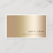 Onderwijs Consultant Elegant Bold Gold Minimalist Visitekaartje (Voorkant)