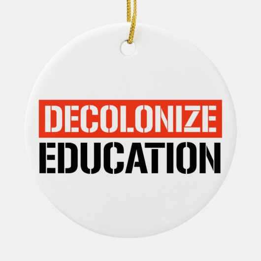 Onderwijs dekoloniseren keramisch ornament (Voorkant)