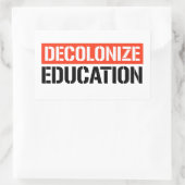 Onderwijs dekoloniseren rechthoekige sticker (Tas)