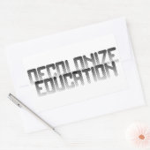 Onderwijs dekoloniseren rechthoekige sticker (Envelop)