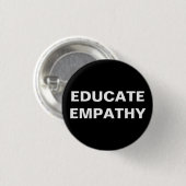 Onderwijs empathie - Zwarte achtergrond Ronde Button 3,2 Cm (Voorkant /achterkant)