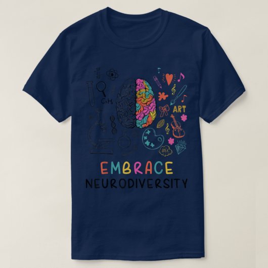 Onderwijs en diagnose van neurodiversiteit t-shirt (Design voorkant)