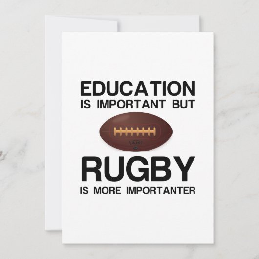 Onderwijs en rugby bedankkaart (Voorkant)
