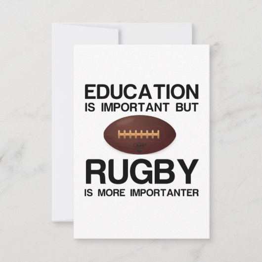 Onderwijs en rugby kaart (Voorkant)