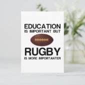 Onderwijs en rugby kaart (Staand voorkant)