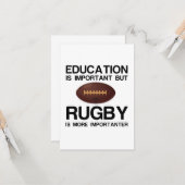 Onderwijs en rugby kaart (Voorkant / Achterkant in situ)
