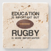 Onderwijs en rugby stenen onderzetter (Voorkant)