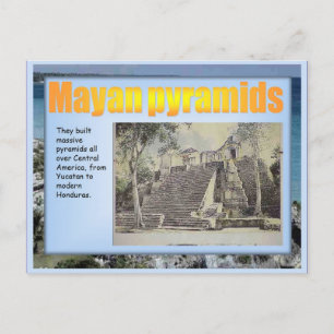 Onderwijs, Geschiedenis, Mayaanse pyramiden Briefkaart