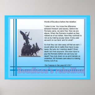 Onderwijs, Geschiedenis, Romeinen, Boudicca's opst Poster