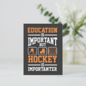 Onderwijs Ice Hockey Player Defence Forward Goalie Briefkaart (Staand voorkant)