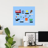 Onderwijs in het poster van kinderen over kleur (Thuiskantoor)