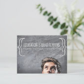 "Onderwijs" Inspirerend quote Briefkaart (Staand voorkant)