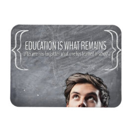 "Onderwijs" Inspirerend quote Flexibel Magneet