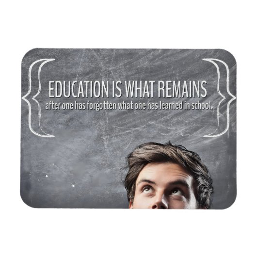 "Onderwijs" Inspirerend quote Flexibel Magneet (Horizontaal)