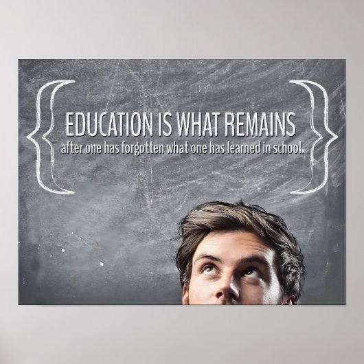 "Onderwijs" Inspirerend quote Poster (Voorkant)
