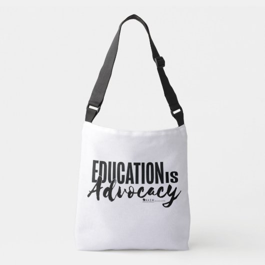 Onderwijs is Advocate Crossbody Tas (Voorkant)