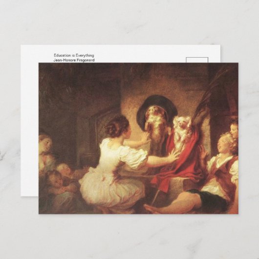 Onderwijs is alles van Jean Honore Fragonard P Briefkaart (Voorkant / Achterkant)