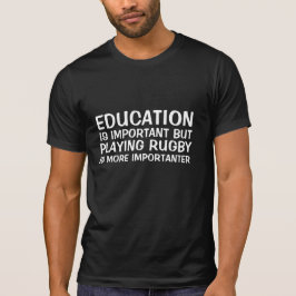 Onderwijs is belangrijk grappig rondje t-shirt