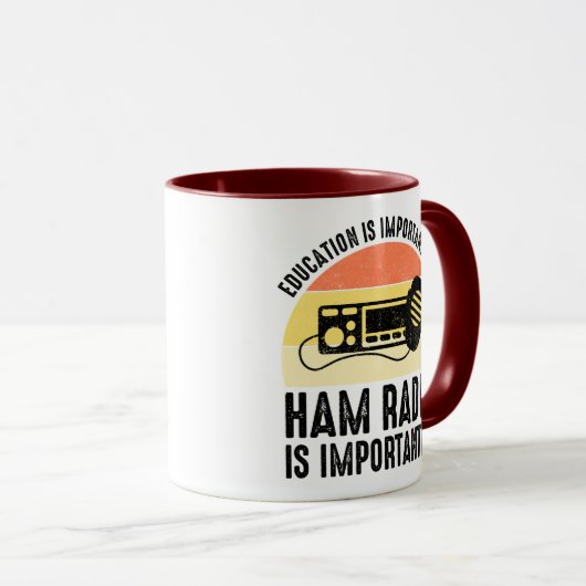 Onderwijs is belangrijk - Ham Radio is belangrijk Mok (Voorkant rechts)