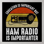 Onderwijs is belangrijk - Ham Radio is belangrijk Poster (Voorkant)
