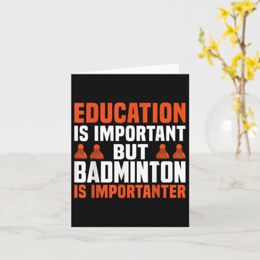 Onderwijs is belangrijk, maar badminton is belangr kaart (Gele Bloem)