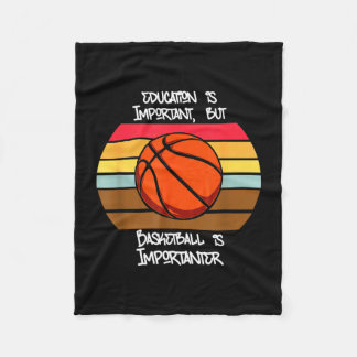Onderwijs is belangrijk maar basketbal is fleece deken