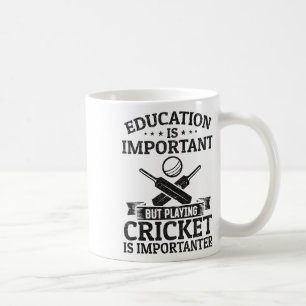Onderwijs Is Belangrijk Maar Cricket Spelen Is Bel Koffiemok