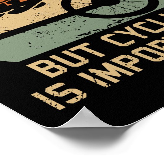 Onderwijs is belangrijk, maar fietsen is belangrij poster (Hoek)