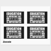 Onderwijs is belangrijk, maar games zijn belangrij rechthoekige sticker (Vel)