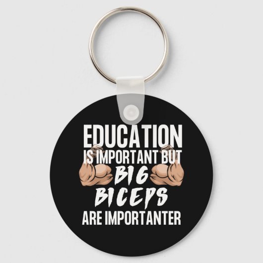 Onderwijs is belangrijk, maar grote pieptonenzijn sleutelhanger (Voorkant)